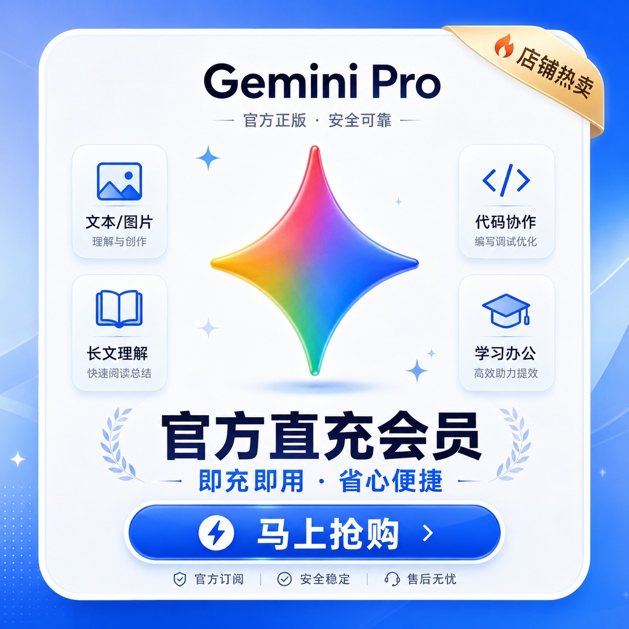 Gemini Pro 会员商品展示图